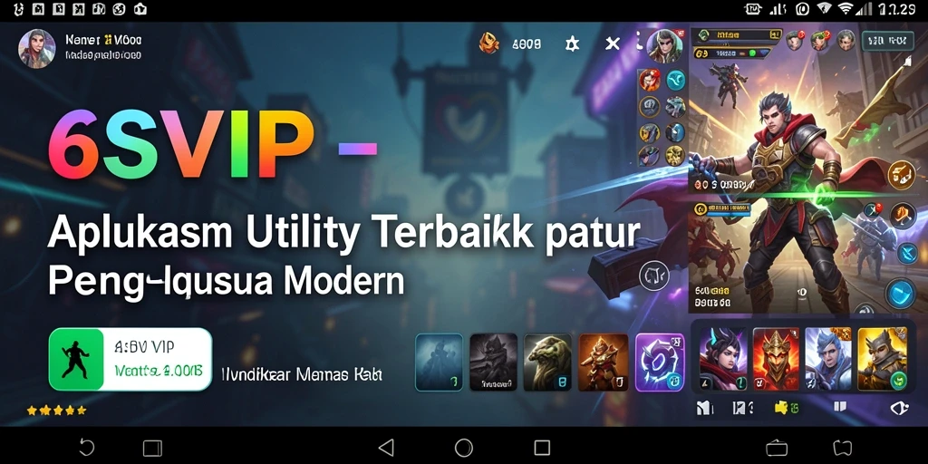 Screenshot utama 6SVIP menampilkan antarmuka pengguna yang ramah.