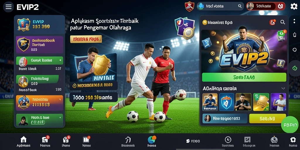 Tampilan menarik gameplay taruhan olahraga di EVIP2.