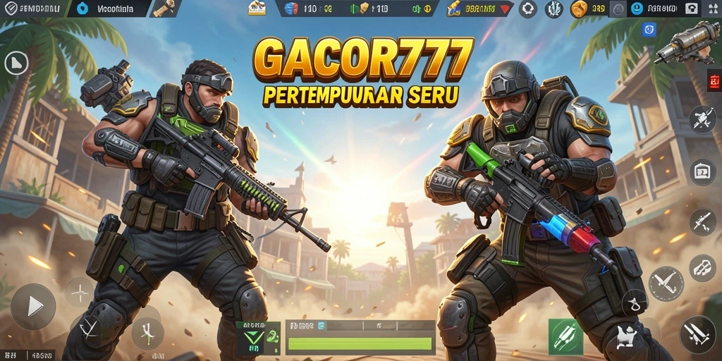 Tampilan seru pertempuran di GACOR777 pada mode Battle Royale.