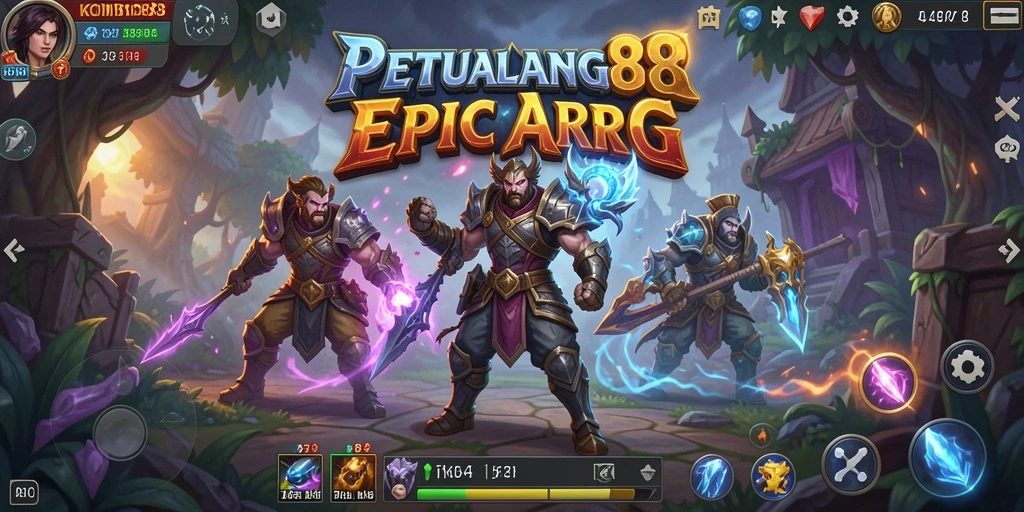 Tampilan gameplay menegangkan dengan aksi seru di KOMBO88.