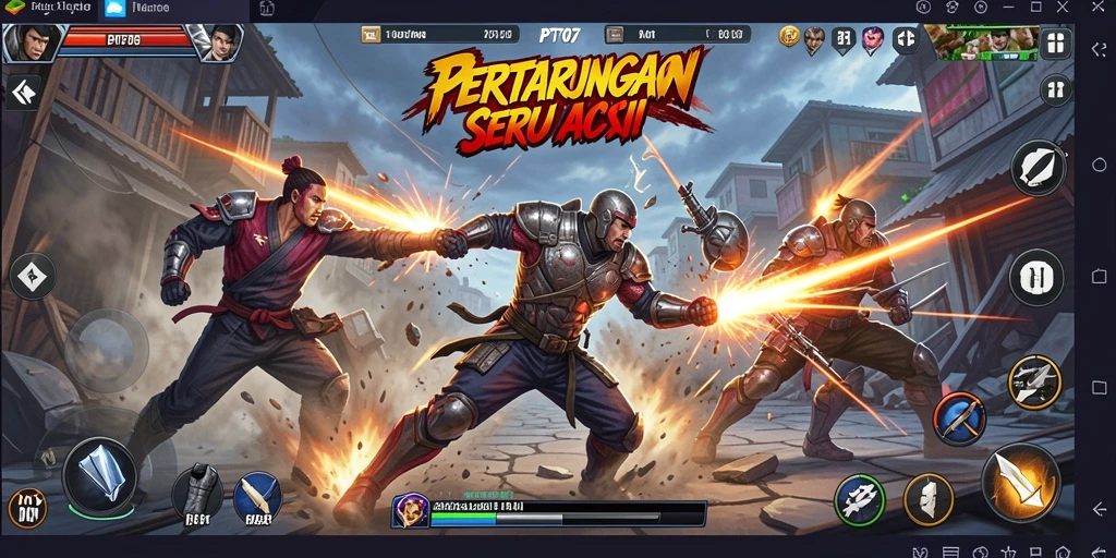 Tangkapan layar utama PT707 menampilkan aksinya yang mendebarkan dan intens.