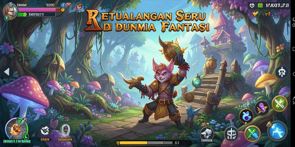Screenshot utama RAKYATJP menampilkan petualangan seru dalam dunia fantasi.