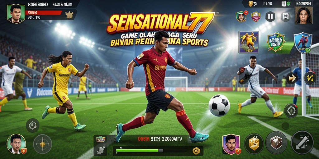 Tampilan gameplay mendebarkan dalam SENSATIONAL77 yang menampilkan aksi olahraga.