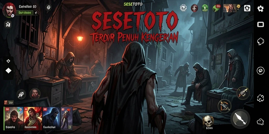 Screenshot gameplay SESETOTO yang menampilkan suasana Horror yang menegangkan.