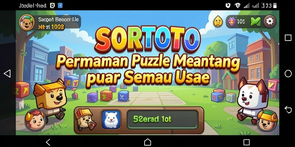 Tampilan gameplay SORTOTO yang menantang dan mengasyikkan.