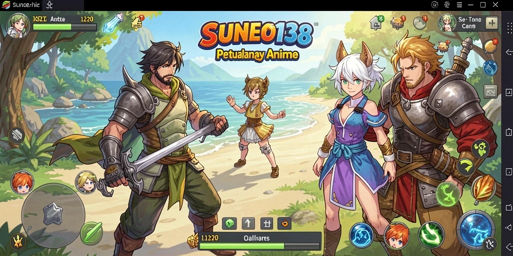 Screenshot gameplay SUNEO138 menampilkan aksi seru karakter anime.