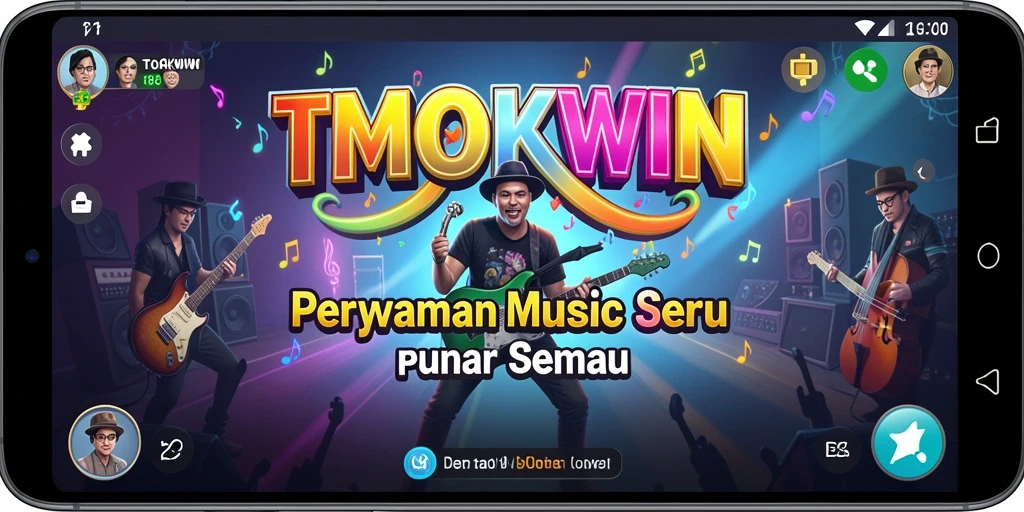 Screenshot TMOKWIN menunjukkan gameplay interaktif dan menarik dalam permainan musik.